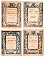 4 db kétnyelvű klasszikus könyvtár - Apolló szeme, A kutyatörvény, Shakespeare &quot;Vihar&quot;-ja, A múmia lába. Kiadói papírkötés, kopottas állapotban.