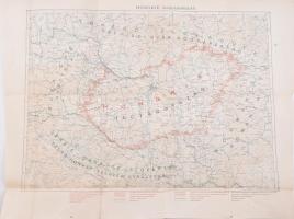 cca 1920 Magyarország új határai térkép, szakadással, 65×85 cm
