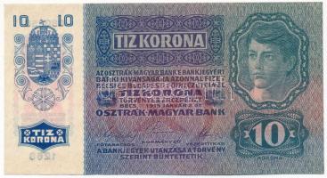 1915. 10K piros "DEUTSCHÖSTERREICH" felülbélyegzéssel, "1268 080250" T:I- 
Hung...