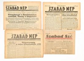 1945 Szabad Nép 3 db száma + a Szabad Szó 1 db száma