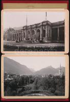 cca 1890 Reichenhall 12 kabinetfotót tartalmazó leporelló.Aranyozott egészvászon kötésben 11x17 cm