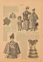 1898 Grosse Modenwelt c. német nyelvű divatlap VII. évf. 1. száma, 1898. jan. 3., fekete-fehér illus...