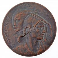 1970. Dunaújváros bronzozott Al plakett, nem eredeti tokban (60mm) T:1-,2