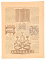 1896 Handarbeiten-Beilage, a Grosse Modenwelt c. divatlap kézimunkákat bemutató melléklete, V. évf. ...