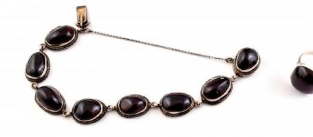 Ezüst (Ag) Köves gyűrű és karlánc szett