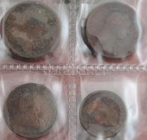 Ausztria 33db-os érme tétel a 18-19. századból, közte két darab Ag érme valamint Csehország / Történ...