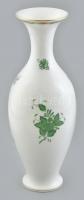 Herendi zöld Apponyi mintás porcelán váza. Kézzel festett, jelzett, hibátlan. 33 cm