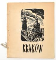 Stanislaw Raczynski (1890-1955): Kraków (Krakkó), mappa 10 db fametszettel. A metszeteken saját kezű, utólagos jelzéssel. Zsinórfűzéses papírkötésben, sérült borítóval.