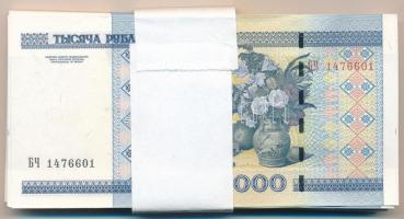 Fehéroroszország 2000. 1000R (73x) kötegelővel, sorszámkövetők T:I,I- Belarus 2000. 1000 Rublei (73x...