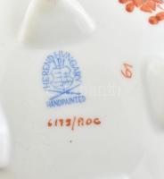Herendi rózsaszín Apponyi mintás porcelán ékszeres dobozka. Kézzel festett, jelzett, hibátlan. 7x7 c...