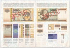 2000. 2000Ft "Millenium" (5x) "MM 0146161 - 0146165" sorszámkövetők. Mind eredet...