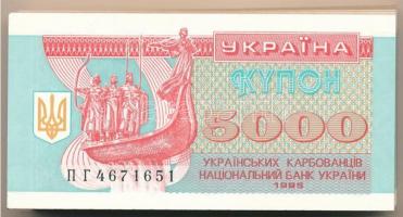 Ukrajna 1995. 5000K (100x) T:I,I- Ukraine 1995. 5000 Karbovantsiv (100x) C:UNC,AU Krause P#93