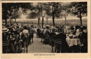 1919 Wien, Vienna, Bécs; Schreiner (Türk) Gast-, Senn- und Winzerwirtschaft zwischen Dornbach und Pötzleinsdorf. Hotel-Restaurant-Garten / Schreiners Turkish inn, dairy and winegrower business. Garden with guests (EK)