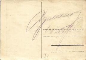 1935 2 Baldió. Hoche-Draht Nummer / Cirkuszi akrobaták, hátoldalon aláírás / Circus acrobats, signat...