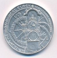 DN Old Town Astronomical Clock - Horologium Pragensis / My World Coins kétoldalas ezüstözött emlékérem (40mm) T:1 kis patina