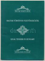 ~1996-2000. A Magyar Nemzeti Bank tájékoztató kiadványai az új típusú forint bankjegyekről és a forgalmi érmékről "Magyar törvényes fizetőeszközök" feliratú mappában (11db, 10xklf) T:2