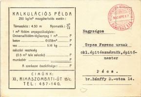 1940 Vasbetonmunkájával semmi gondja! Ha küld egy alaprajzot az Universal Födémtégla Iroda és Anyagk...