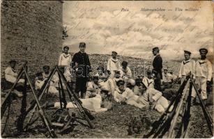 1906 Pola, Pula; Matrosenleben / Vita militare / Austro-Hungarian Navy, K.u.K. Kriegsmarine, mariners. Dep. A. Bonetti (fl)