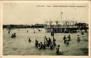 1933 Catania, Plaia, Grande Stabilimento Balneare Spampinato / bach, bathers (EK)