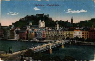 Salzburg, Staatsbrücke / bridge, castle (Rb)