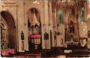 1915 Berettyóújfalu, Római katolikus templom, belső. Adler Béla kiadása (EM)
