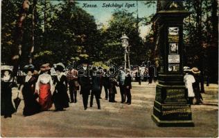 1910 Kassa, Kosice; Széchényi liget, Mildner Ferenc fényképész reklámja / park, photographers advertisement (Rb)