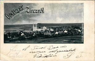 1899 (Vorläufer) Zirc, látkép. Maudausz János kiadása (EB)