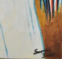 Szendrei József (1989-): Lányok. Olaj, vászon. Hátoldalon jelzett. Keretben. 80x60cm