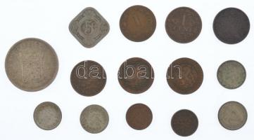 Hollandia 1884-1906. 1/2c bronz (2xklf) + 1878-1926. 1c bronz (6xklf) + 1913. 5c Cu-Ni + 1881-1918. 10c Ag (4xklf) + 1915. 1G Ag I. Vilma T:2-3  Netherlands 1884-1906. 1/2 Cent bronze (2xdiff) + 1878-1926. 1 Cent bronze (6xdiff) + 1913. 5 Cents Cu-Ni + 1881-1918. 10 Cents Ag (4xdiff) + 1915. 1 Gulden Ag Wilhelmina C:XF-F