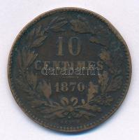 Luxemburg 1870. 10c bronz "III. Vilmos" T:2- patina, ph
Luxembourg 1870. 10 Centimes bron...