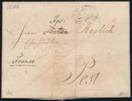 1821 Franco levél "Erlau"