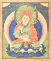 Antik keleti thangka, kézzel festett, korának megfelelő állapotban. 56x34 cm