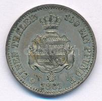 Német Államok / Szászország 1861B 1/6T Ag "I. János" T:2,2- patina
German States / Saxony...