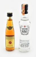 Yeni Raki török gyümölcspárlat, 45%, 350 ml + Alexandrion 5* román brandy, 37,5%, 200 ml