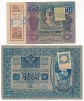 1902. 1000K "1300 94722" Szerb-Horvát-Szlovén Királyság bélyegével, hamis(?) felülbélyegzé...