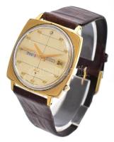 Seiko 25 köves automata karóra, dátumkijelzővel, működik, üveglapon karcolásokkal, d: 3,5 cm