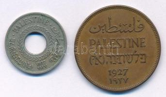 Palesztina 1927. 2m bronz + 5m Cu-Ni T:2,2- patina, ph
Palestine 1927. 2 Mils bronze + 5 Mils Cu-Ni...