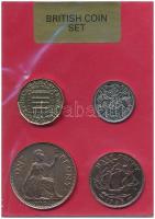 Nagy-Britannia 1955. 1/2p + 1962. 1p + 1964. 6p + 1967. 3p összeállítás T:2 Great Britain 1955. 1/2 Penny + 1962. 1 Penny + 1964. 6 Pence + 1967. 3 Pence C:XF