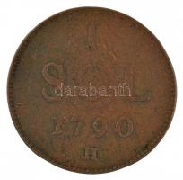 Luxemburg 1790H 1S Cu "II. Leopold" T:2- patina Luxembourg 1790H 1 Sol "Leopold II" C:VF patina Krause KM#15