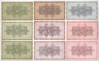 1946. 10.000AP-1.000.000AP (9db, 5xklf), közte 50.000AP apróbetűs, ékezethiányos hátlapi szöveggel T...