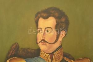 Jelzés nélkül: I. Miklós orosz cár. Olaj vászon. Apróbb horpadás a vásznon. Sérült keretben. 81x107c...