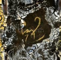 Olvashatatlan jelzéssel: retró ikebana, kerámia, hibátlan, 15,5x11 cm