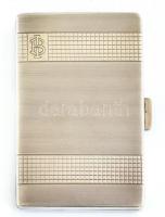 Ezüst(Ag) tárca, jelzett, kis horpadásokkal, 5x8 cm, nettó: 58 g