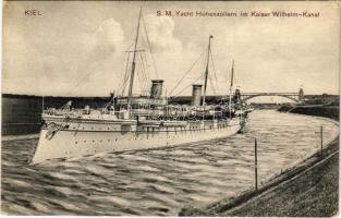 Kiel, SM Yacht Hohenzollern im Kaiser Wilhelm-Kanal / German Navy (Kaiserliche Marine), royal yacht