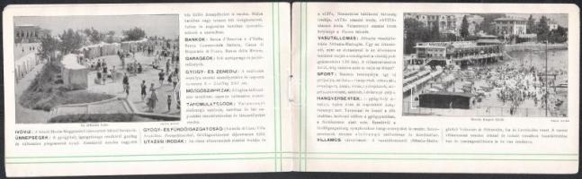 cca 1931 Abbazia, olasz kiadású magyar utazási prospektus fekete-fehér fotókkal, színes art deco-s b...