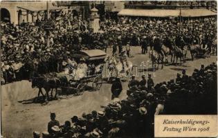 Kaiserhuldigungs-Festzug Wien 1908 / 60th Anniversary of Franz Josephs reign, military parade. H.C.W.I. (fl)