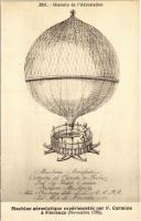 Machine aérostatique expérimentée par F. Carmine a Florence (Novembre 1788) Histoire de lAérostation / hot air balloon