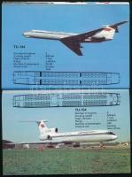 cca 1980 Aeroflot orosz légitársaság képes, illusztrált, angol nyelvű prospektusa, nyomtatványa.