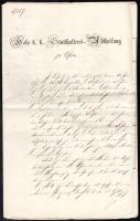 Kb. 50 db okmány, nyomtatvány, szignettás levél, dokumentum 1854-től, tasakban