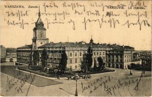 1915 Warszawa, Varsovie, Warschau, Warsaw; Zamek / Le chateau / castle + K.U.K. EPIDEMIESPITAL ARAD (fl)